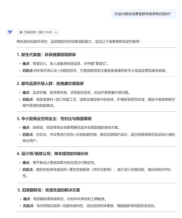 引爆全球AI圈的DEEPSEEK，它眼中的韩氏板材竟然是这样！