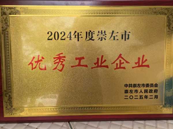 喜讯|崇左市市委、市政府授予祥盛股份“2024年度崇左市优秀工业企业”荣誉称号！