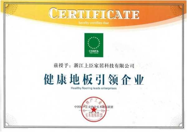 科技成地板之美 | 上臣地板荣获“健康地板引领企业”奖
