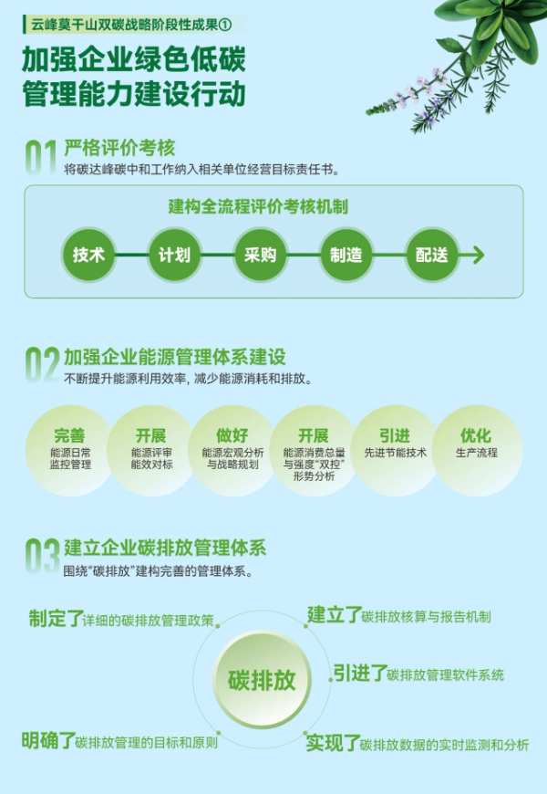 一图读懂双碳成果｜实施双碳战略，云峰莫干山在行动！