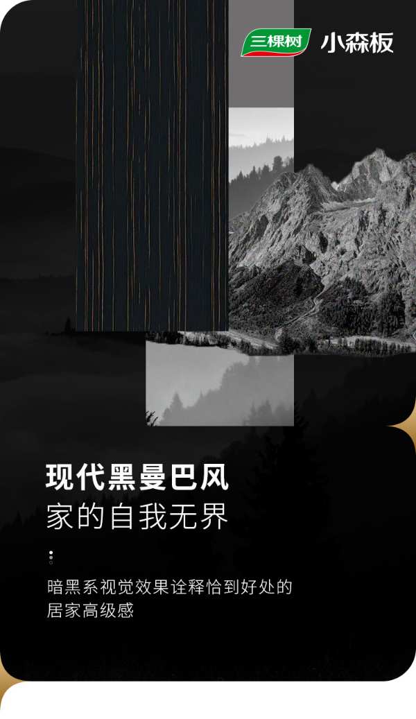 三棵树小森板·现代黑曼巴风——家的自我无界