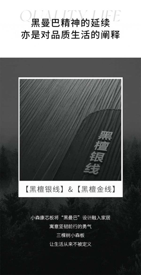 三棵树小森板·现代黑曼巴风——家的自我无界