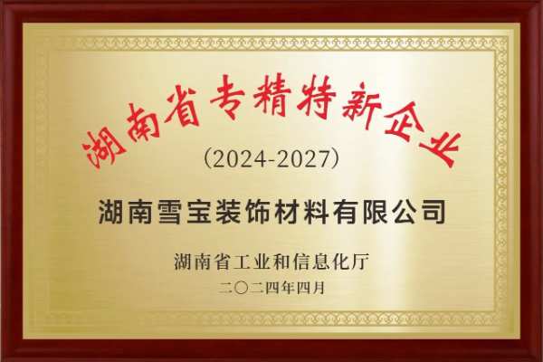 喜报丨雪宝荣获2024年省级【专精特新】中小企业认定