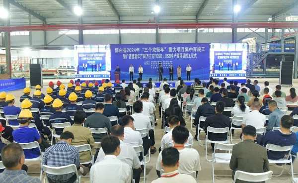 广西德利年产60万立方FOSB、OSB生产线闪耀启航！