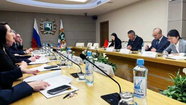 福汉木业董事长邓国斌与俄罗斯托木斯克州州长举行会谈
