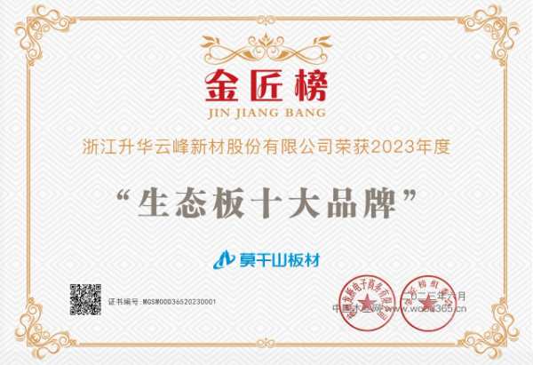 实力荣膺 载誉向新｜云峰莫干山荣获2023“金匠榜”三项大奖