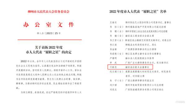 履职之星|壮象叶新忠接待柳州市县区人大代表一行！