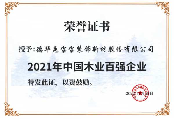 势不可挡 | 德华兔宝宝2022年荣誉回顾