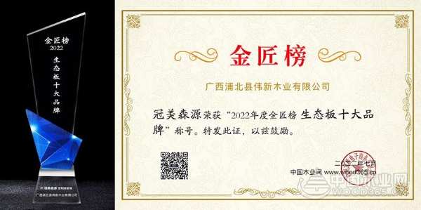 高标准缔造行业佳绩，冠美森源斩获2022金匠榜“双料王”！
