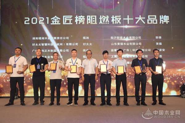 品质见证 泰山木业斩获金匠榜”阻燃板十大品牌“殊荣