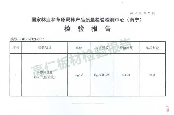 高仁板材ENF级板材面世，为健康家居增添新保障！
