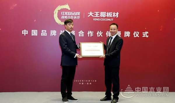 国品力量 | 热烈祝贺大王椰板材成为“中国品牌战略合作伙伴”！