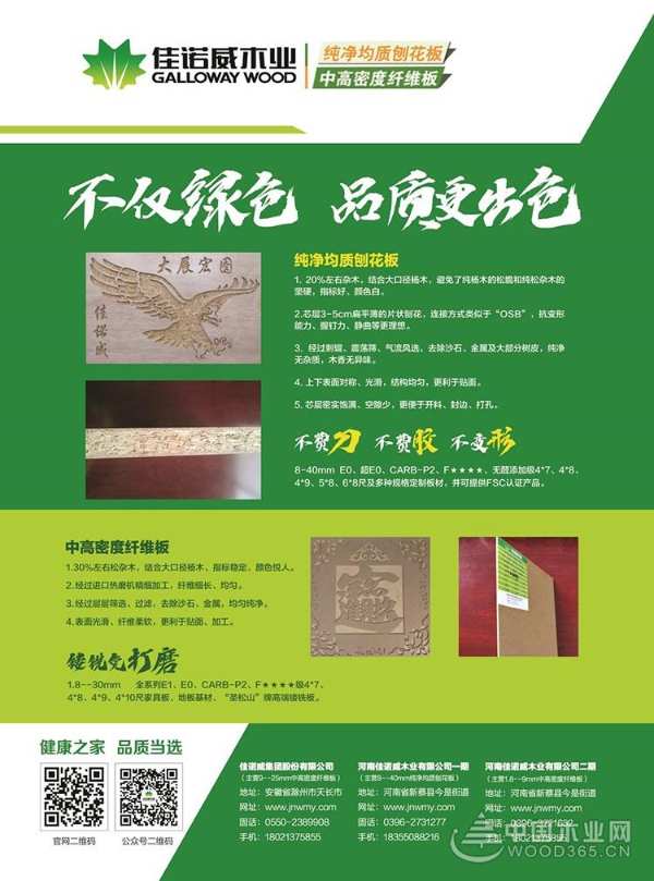 佳诺威获协会优秀制造企业及十大刨花板品牌两项荣誉！