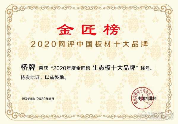 实力演绎品质风采 桥牌勇夺三项金匠榜重磅荣誉