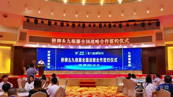 桥牌健康板材&九根藤集团战略合作签署仪式新闻发布会圆满成功！