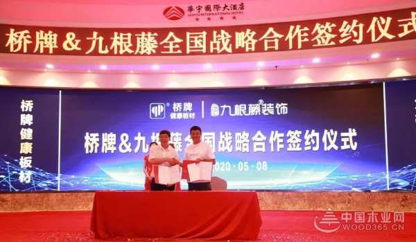 桥牌健康板材&九根藤集团战略合作签署仪式新闻发布会圆满成功！