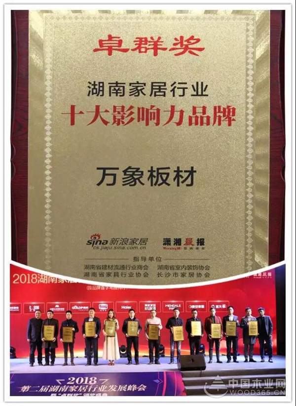 实至名归 | 旺德府家居产业集团荣获第二届湖南家居行业“卓群奖”多项大奖，匠心品质树立行业典范!