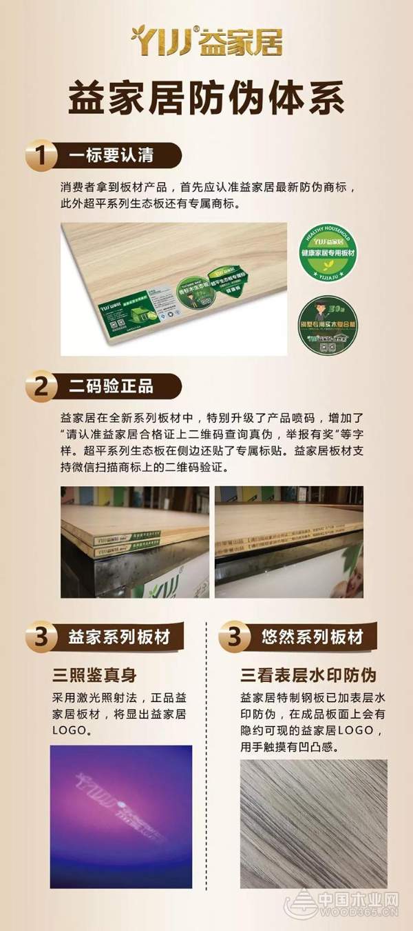 益家居发力防伪，让您买到放心好板材！