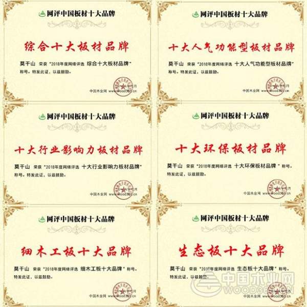 当仁不让！莫干山实力荣获“综合十大品牌”等六项殊荣！