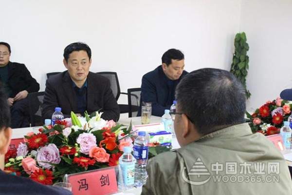 索菲亚采购部总监冯剑等一行到访中国第 一家超级刨花板公司-科林木业